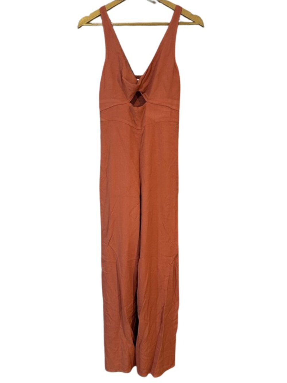 Abercrombie & Fitch Rust Wide Leg Jumpsuit XS Cutout Sleeveless Romper